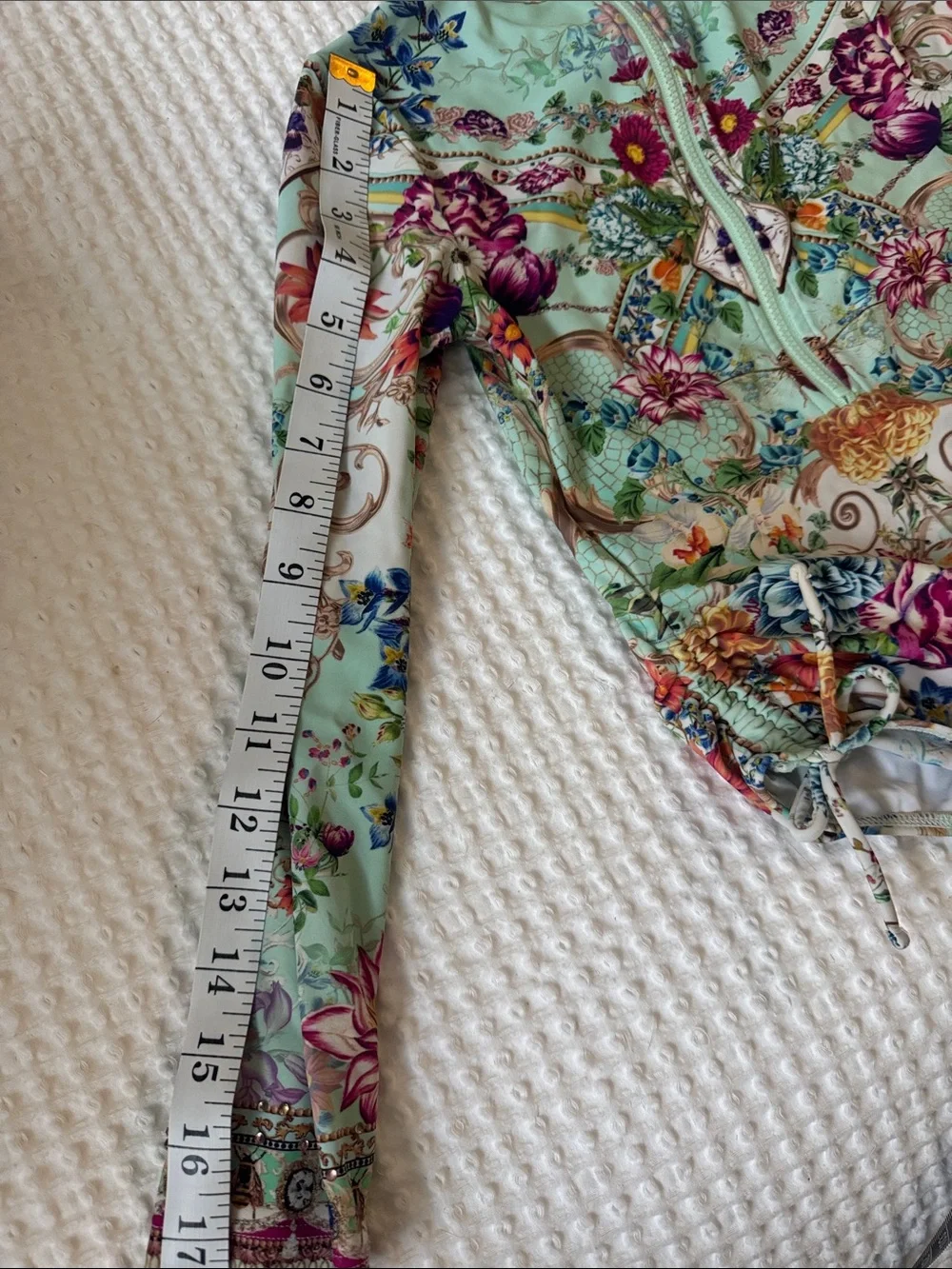 Camilla Girls Mint Floral Long-Sleeve Swim Rashguard